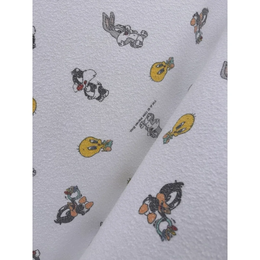 Vintage Baby Looney Tunes Blanket‎ Balloons Bugs Bunny Tweety Sylvester Cotton